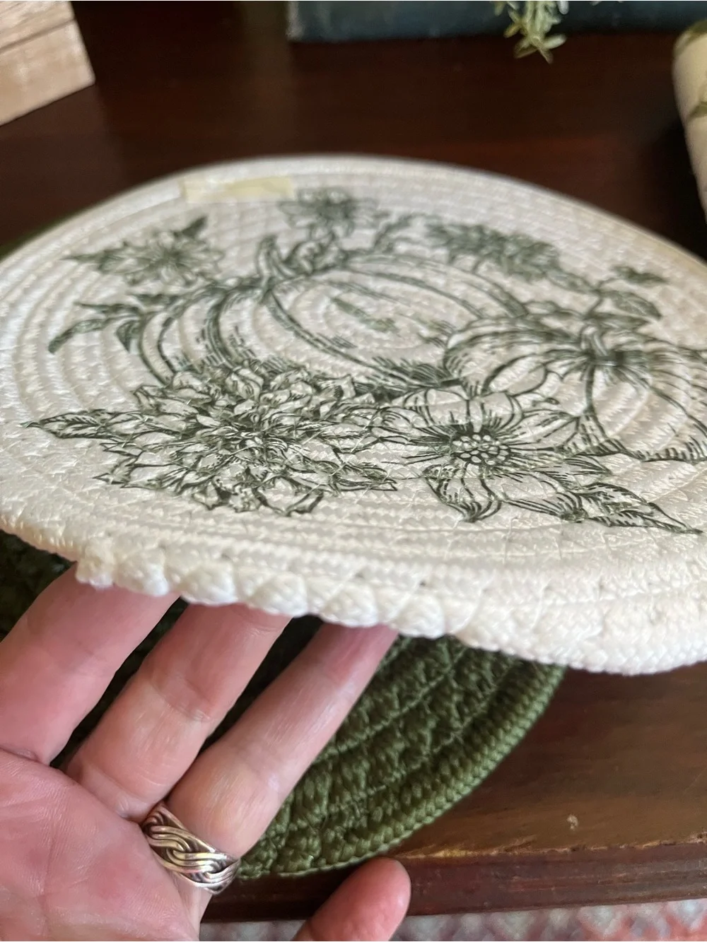 Holly Williams New Fall Oven Mitt and Trivet Set